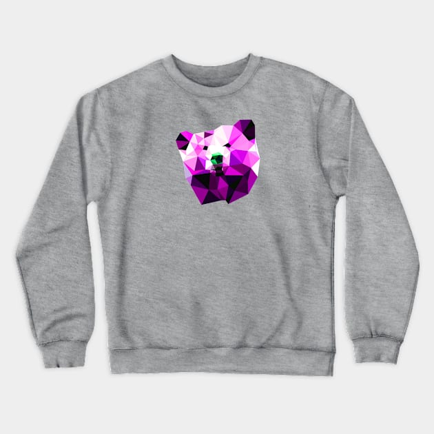 VeryBear PolyBear Purple Crewneck Sweatshirt by VeryBear